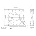 Impédance élevée d&#39;air DC8020, ventilateur de refroidissement, pour l&#39;environnement à hautes températures